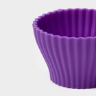 Форма для выпечки Доляна «Алиса в стране чудес», силикон, 9×7×4.5 см, внутренний размер 6.5×6.5×4.5 см, фиолетовая - Фото 6