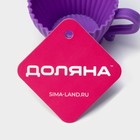 Форма для выпечки Доляна «Алиса в стране чудес», силикон, 9×7×4.5 см, внутренний размер 6.5×6.5×4.5 см, фиолетовая - Фото 7