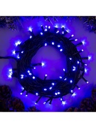 Гирлянда «Нить» 10 м, IP20, тёмная нить, 100 LED, 8 режимов, 220 В, свечение синее 3556790 - фото 319928833