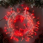 Гирлянда «Нить» 20 м, IP20, прозрачная нить, 200 LED, свечение красное, 8 режимов, 220 В - Фото 1