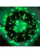 Гирлянда «Нить» 20 м, IP20, тёмная нить, 200 LED, свечение зелёное, 8 режимов, 220 В 3556817 - фото 319928898