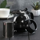 Чайник заварочный «Бетти», 800 мл, с ситечком, цвет черный - фото 25630215