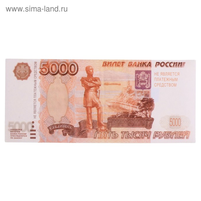 Как выглядит купюра 5000 рублей