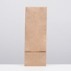 Пакет крафт бумажный фасовочный, прямоугольное дно 12×8×33 см - Фото 3