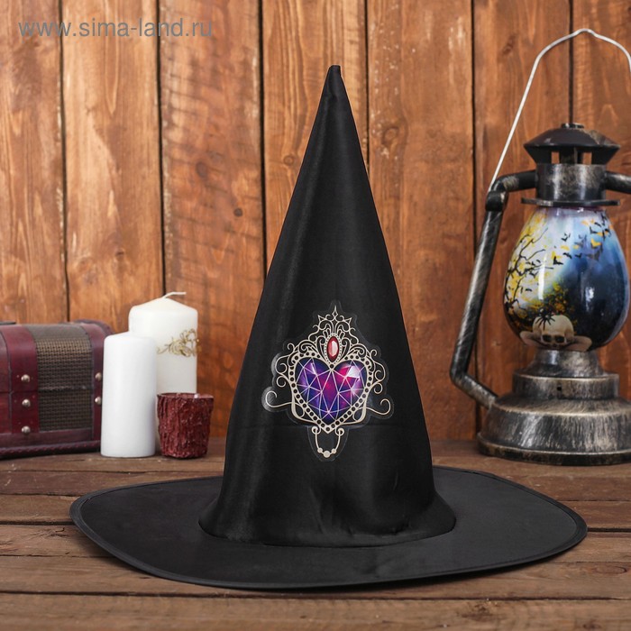 Шляпа ведьмы «Сила ночи», цвет чёрный - Фото 1