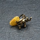 Брелок-талисман "Слон", натуральный янтарь (комплект 5 шт) - фото 25303151