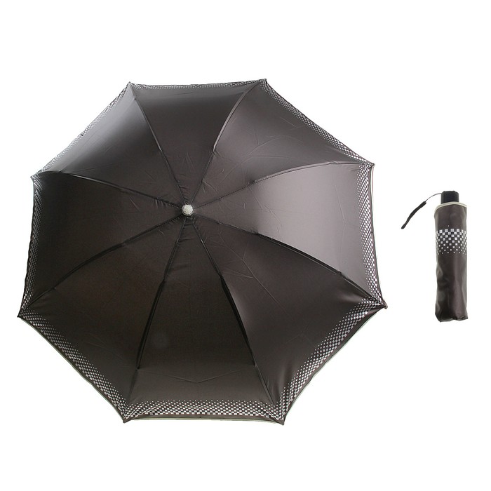 Зонт механический "Стиль", R=55см, цвет кофейный - Фото 1