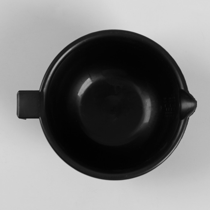 Чаша для окрашивания, с ручкой, 150 мл, d = 11 см, цвет чёрный - фото 1908398528