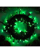 Гирлянда «Нить» 10 м, IP20, тёмная нить, 100 LED, 8 режимов, 220 В, свечение зелёное 3556793 - фото 319928927