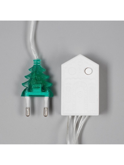 Гирлянда «Нить» 20 м, IP20, прозрачная нить, 200 LED, 8 режимов, 220 В, свечение тёплое белое