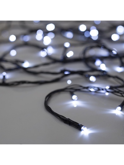 Гирлянда «Нить» 20 м, IP20, тёмная нить, 200 LED, свечение белое, 8 режимов, 220 В