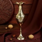 Интерьерный сувенир ваза "Сияние" латунь, 7,5х7,5х24 см - Фото 1