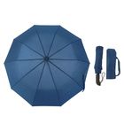 Зонт полуавтоматический "Однотонный", R=55см, цвет тёмно-синий - Фото 1