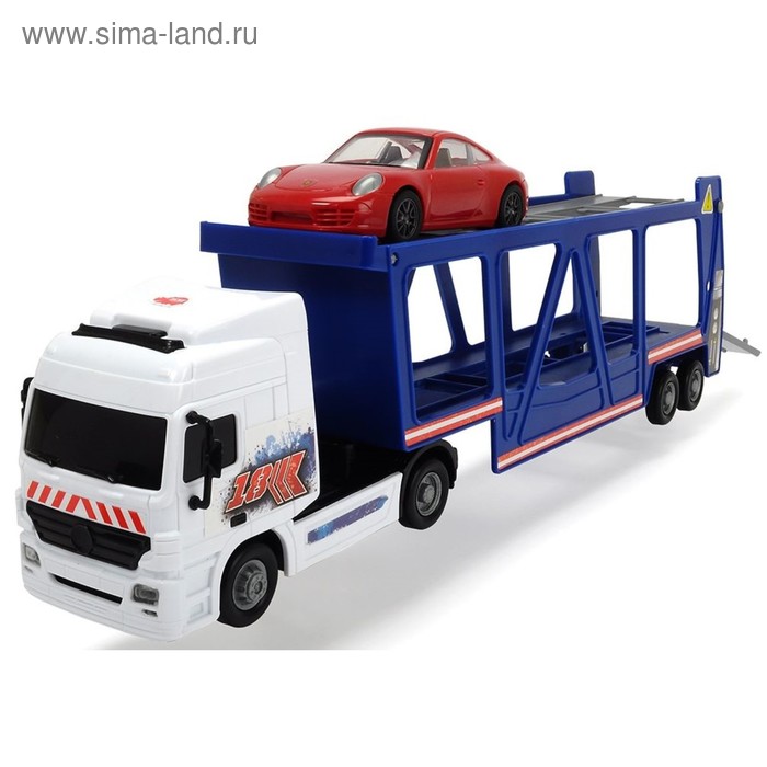 Игрушка «Трейлер автовоз» с машинкой Porsche, масштаб 1:43, 38 см - Фото 1