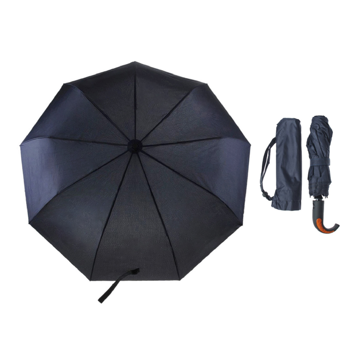 Зонт автоматический "Однотонный", R=55см, цвет тёмно-синий - Фото 1