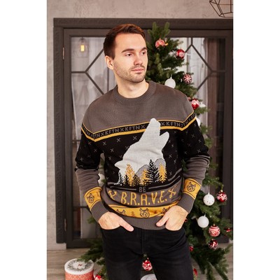 Джемпер мужской KAFTAN BRAVE, серый, р. 48, акрил 100 %