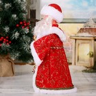 Дед Мороз "Кудрявая борода" двигается, 37 см, красный - Фото 2