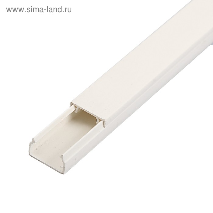 Кабель-канал IEK ECOLINE, 15×10 мм, L=2000 мм, пластик, белый - Фото 1