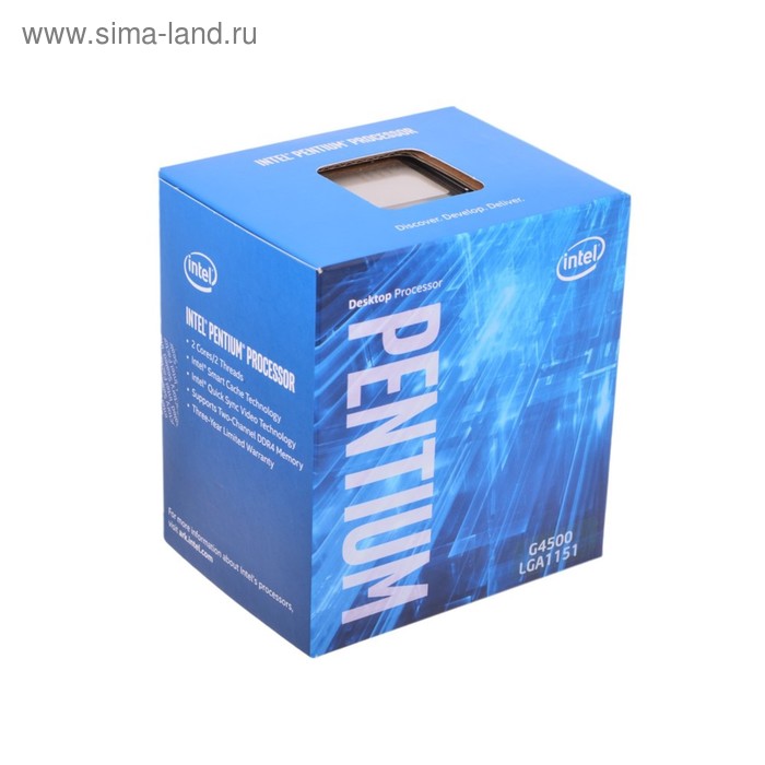 Процессор Intel Pentium G4500 Soc-1151 (3.5GHz/Intel HD Graphics 530) Box - Фото 1
