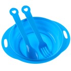 Набор детской посуды «Малыш», 4 предмета: тарелка, бутылочка, ложка, вилка, от 5 мес. - фото 8404862