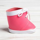 Ботинки для куклы «Завязки», длина подошвы: 7,6 см, 1 пара, цвет розовый - фото 3819175