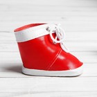 Ботинки для куклы «Завязки», длина подошвы: 7,6 см, 1 пара, цвет красный - фото 8404899