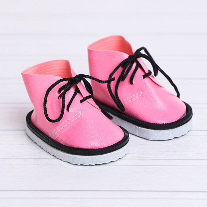 Ботинки для куклы «Завязки», длина подошвы: 6 см, 1 пара, цвет нежно-розовый - Фото 1
