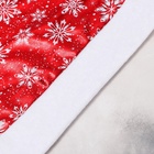Колпак новогодний «Белые снежинки» 28×40 см, красный - Фото 5