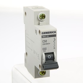 Выключатель автоматический IEK GENERICA ВА47-29, 1п, 50 А, 4.5 кА, хар-ка С