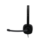 Наушники с микрофоном Logitech Stereo Headset H151, накладные, провод 1.8 м, черные - Фото 2