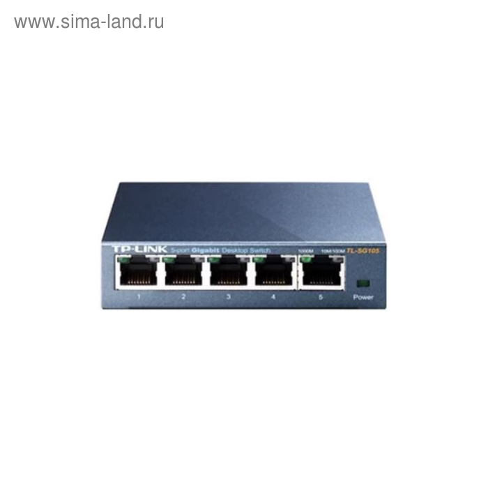 Коммутатор TP-Link TL-SG105 неуправляемый настольный 5x10/100/1000BASE-T - Фото 1