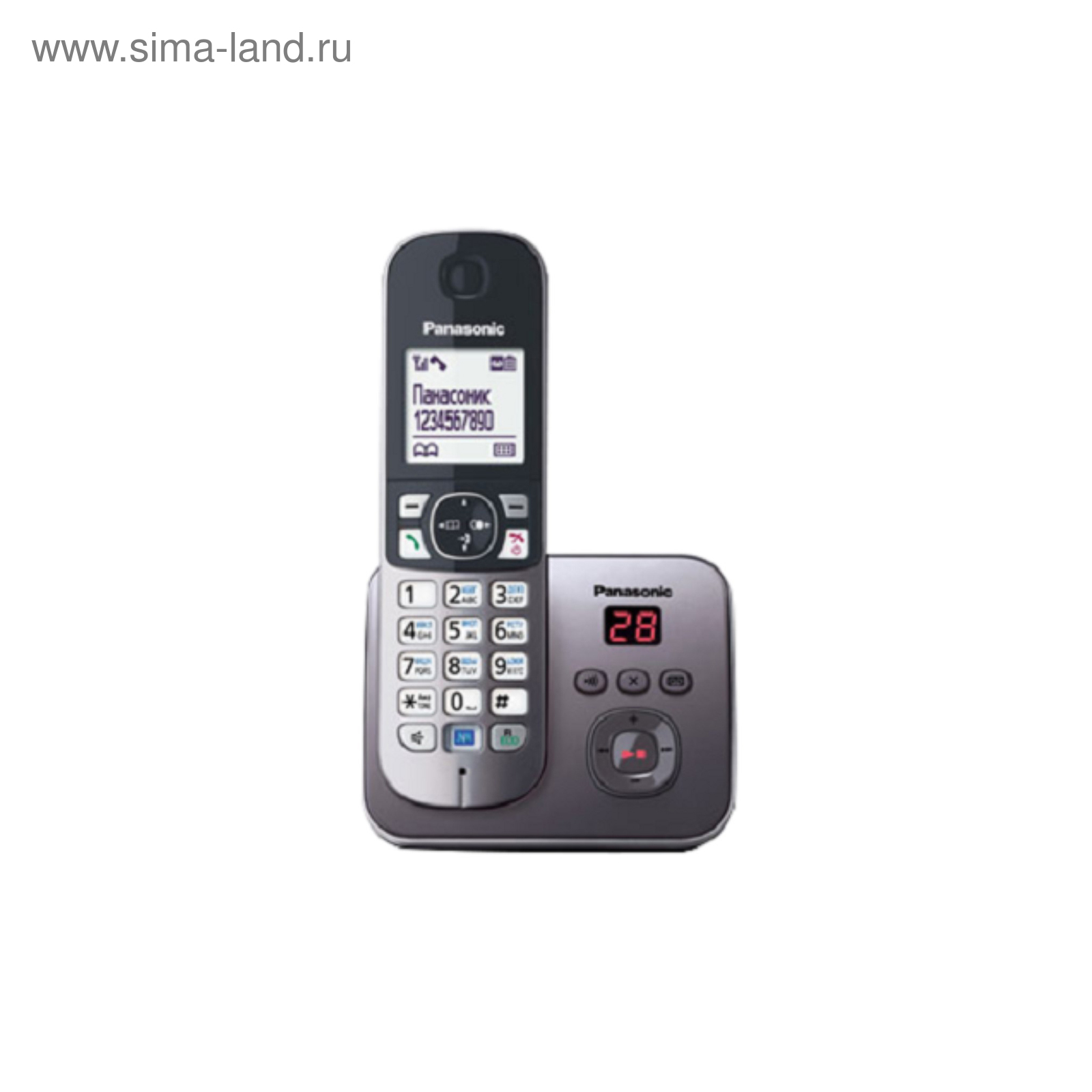 Телефон Panasonic KX-TG6821 DECT AOH, 1 трубка, полифония, дисплей,  серебристый металлик (3828756) - Купить по цене от 3 203.00 руб. | Интернет  магазин SIMA-LAND.RU