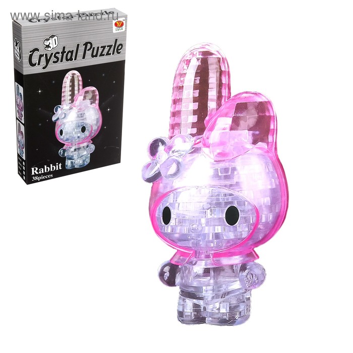 Пазл 3D «Зайка», 38 деталей, МИКС - Фото 1