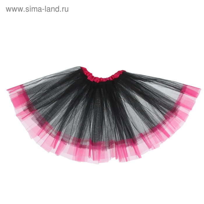Карнавальная юбка «Кокетка», 2-х слойная, 4-6 лет, цвет чёрный - Фото 1