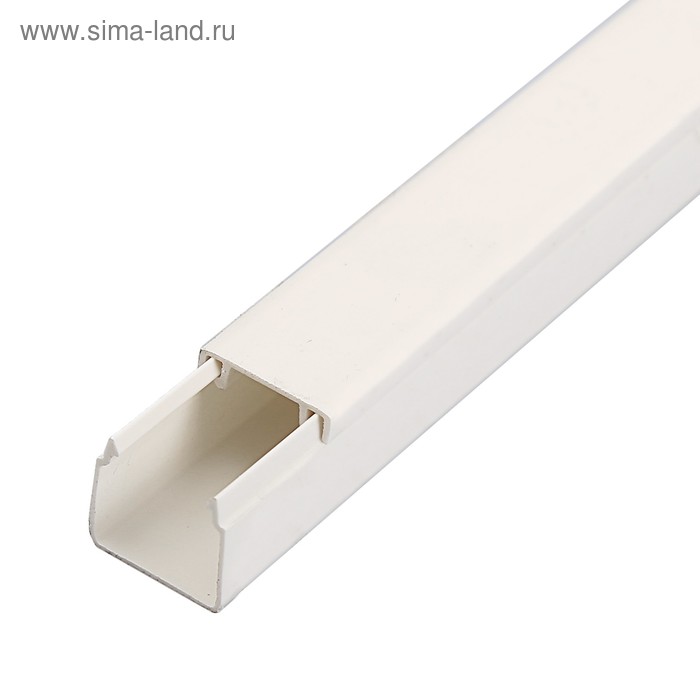 Кабель-канал IEK ECOLINE, 16×16 мм, L=2000 мм, пластик, белый - Фото 1