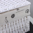 Корзина для хранения плетёная с крышкой ручной работы Доляна «Море», 20×20×15 см, цвет белый - Фото 5