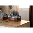 Корзина для хранения Доляна Storage, 19×19×10 см, средняя, дерево, цвет коричневый, серый - Фото 4