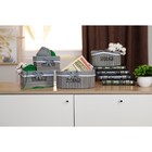 Корзина для хранения Доляна Storage, 19×11×9,5 см, малая, дерево, цвет серый - Фото 5