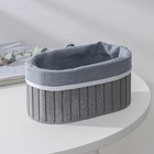 Корзина для хранения Доляна Storage, 19×11×9,5 см, малая, дерево, цвет серый - Фото 3