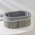 Корзина для хранения Доляна Storage, 28×19×11 см, большая, дерево, цвет серый - Фото 2
