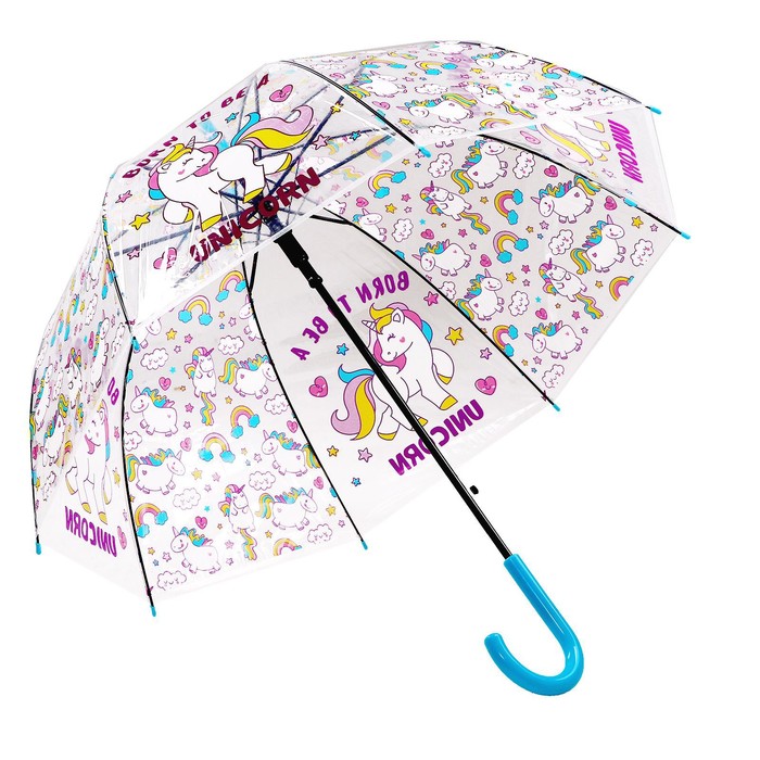 Зонт детский «Рожденный быть единорогом» цвета МИКС - фото 1905491891