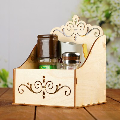 Органайзер для хранения специй Дарим Красиво «Узор», 15×16 см, дерево