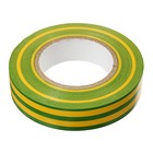 Изолента IEK, ПВХ, 15 мм х 20 м, 130 мкм, жёлто-зелёная, UIZ-13-10-K52 - Фото 1