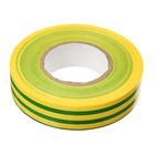 Изолента IEK, ПВХ, 19 мм х 20 м, 180 мкм, жёлто-зелёная, UIZ-20-10-K52 - Фото 1