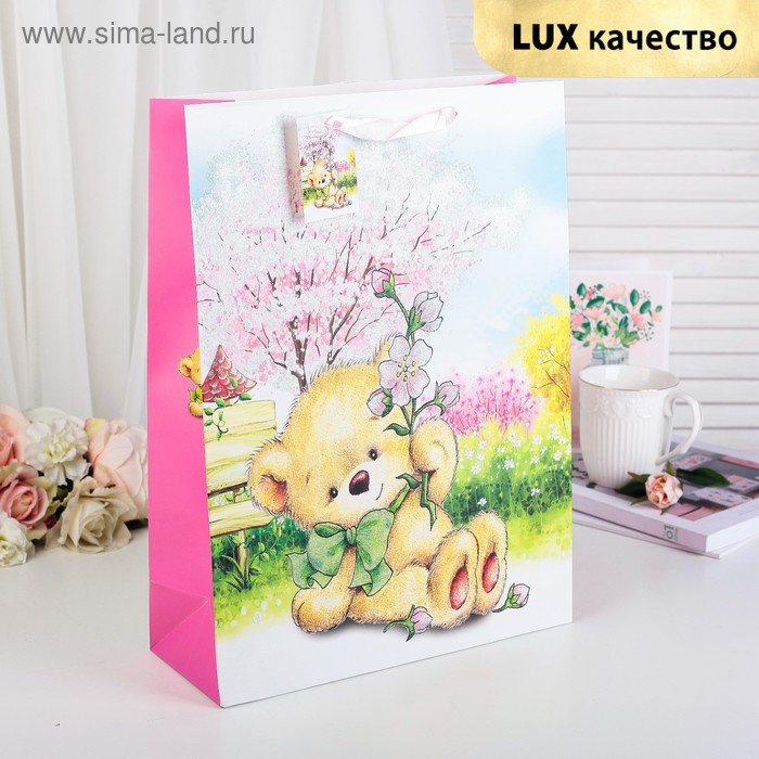 Пакет ламинированный "Цветение", люкс, 31 х 12 х 42 см - Фото 1