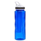 Бутылка для воды, 700 мл, Shapes, с поильником, 25 х 7 см, синяя - фото 320421267
