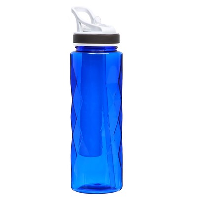 Бутылка для воды, 700 мл, Shapes, с поильником, 25 х 7 см, синяя