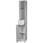 Пенал напольный Айсберг «Волна 30», с верхним ящиком, левый, 300×316×2000 мм, цвет белый - Фото 2