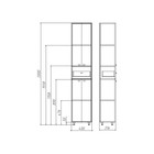 Пенал напольный Айсберг «Классик 40», с верхним ящиком, 400×316×2000 мм, цвет белый - Фото 3