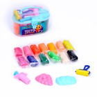 Тесто для лепки, 13 цветов, 200 г, 2 формочки, каток, шприц, МИКС - Фото 2